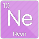 neon, atomic, element, gas, periodic table, sign, noble