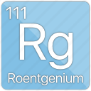 roentgenium, atom, atomic, element, metal, periodic table, radiation