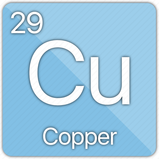 Copper, atom, coin, element, metal, penny, periodic table icon - Download on Iconfinder