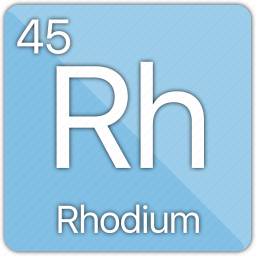Rhodium, atom, atomic, element, metal, periodic table icon - Download on Iconfinder