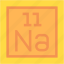 sodium, periodic, table, education, chemistry, science, shapes, and, symbols 