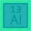 aluminium, periodic, table, education, chemistry, science, shapes, and, symbols 