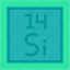 silicon, periodic, table, education, chemistry, science, shapes, and, symbols 