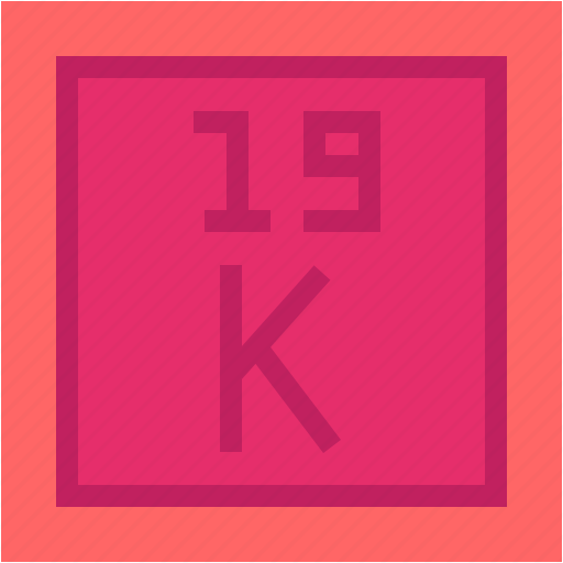 Potassium, periodic, table, education, chemistry, science, and icon - Download on Iconfinder
