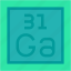 gallium, periodic, table, education, chemistry, science, shapes, and, symbols 