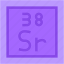 strontium, periodic, table, education, chemistry, science, and