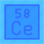 cerium, periodic, table, education, chemistry, science, shapes, and, symbols 