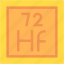 hafnium, periodic, table, education, chemistry, science, shapes, and, symbols 