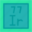 iridium, periodic, table, education, chemistry, science, shapes, and, symbols 