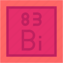 bismuth, periodic, table, education, chemistry, science, shapes, and, symbols