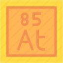 astatine, periodic, table, education, chemistry, science, shapes, and, symbols