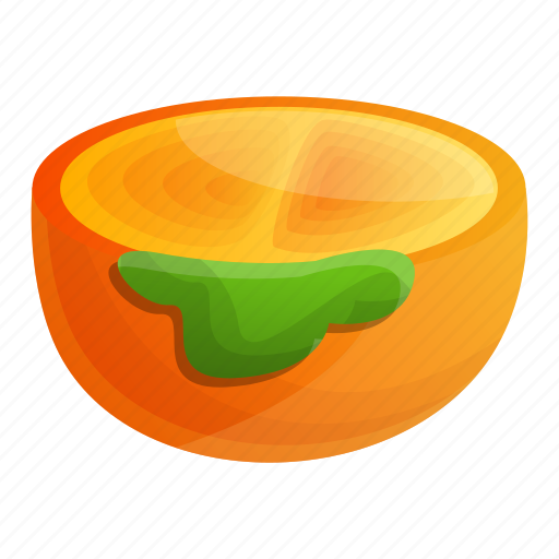 Cutted, food, fruit, half, persimmon, vintage icon - Download on Iconfinder