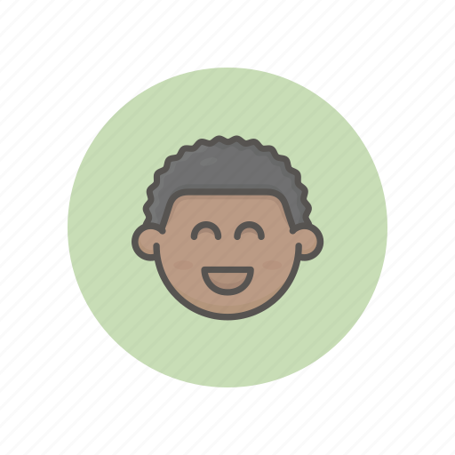 Face, avatar, male, boy, afro, young, delighted icon - Download on Iconfinder