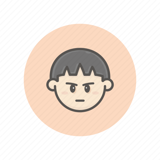 Face, avatar, male, boy, asian, young, annoyed icon - Download on Iconfinder