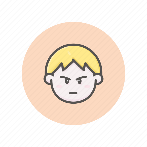 Face, avatar, male, boy, caucasian, young, annoyed icon - Download on Iconfinder