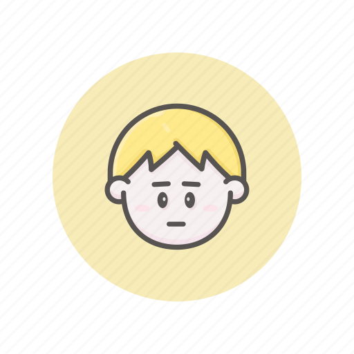Face, avatar, male, boy, caucasian, young, disappointed icon - Download on Iconfinder