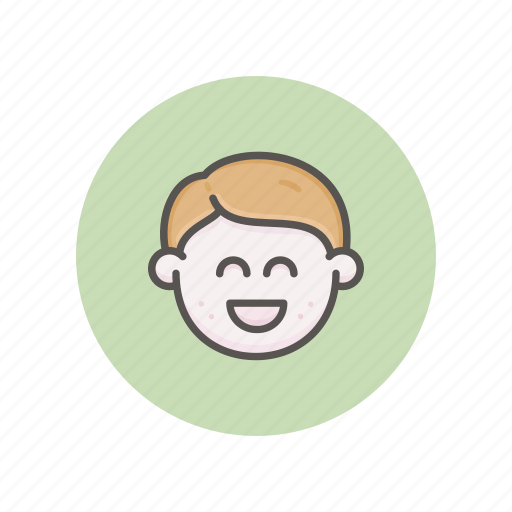 Face, avatar, male, kid, caucasian, young, delighted icon - Download on Iconfinder