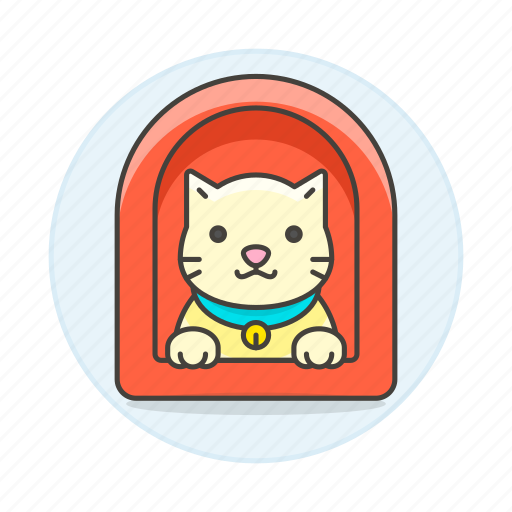 Animal, care, cat, house, kitty, pet, red icon - Download on Iconfinder