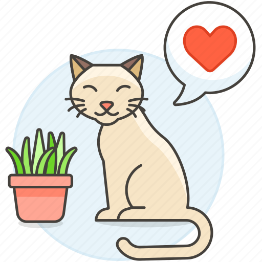 Animal, cat, heart, kitty, love, pet, plant icon - Download on Iconfinder