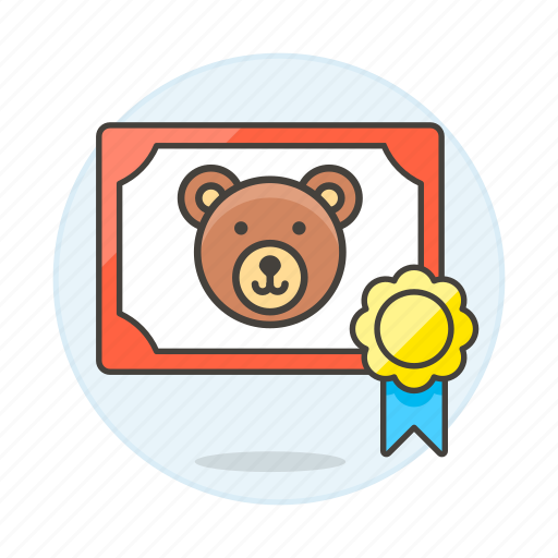 Adoption, animal, badge, bear, certificate, love, medal icon - Download on Iconfinder