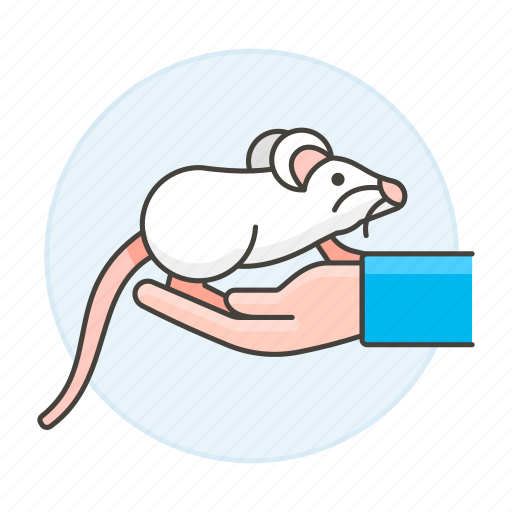 Albino, animal, domestic, hand, mouse, pet, rodent icon - Download on Iconfinder