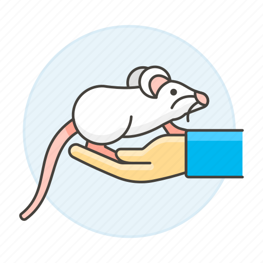 Albino, mouse, white, animal, domestic, rodent, hand icon - Download on Iconfinder
