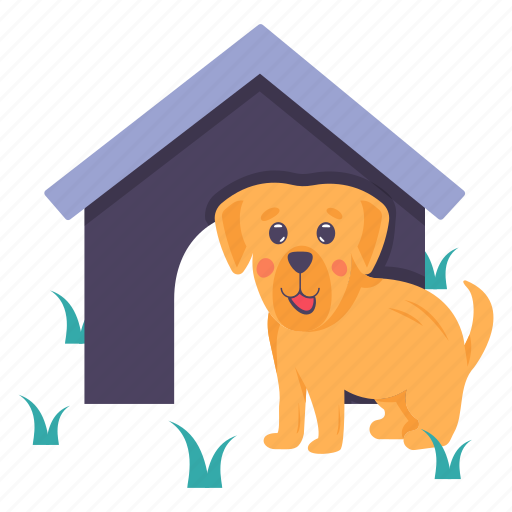 Puppy, wooden house, kennel, doghouse, canine, breed, mammal icon - Download on Iconfinder
