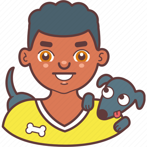 Avatar, boy, dog, face, man, pet, smile icon - Download on Iconfinder