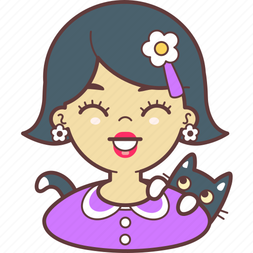 Avatar, cat, face, feline, pet, smile, woman icon - Download on Iconfinder
