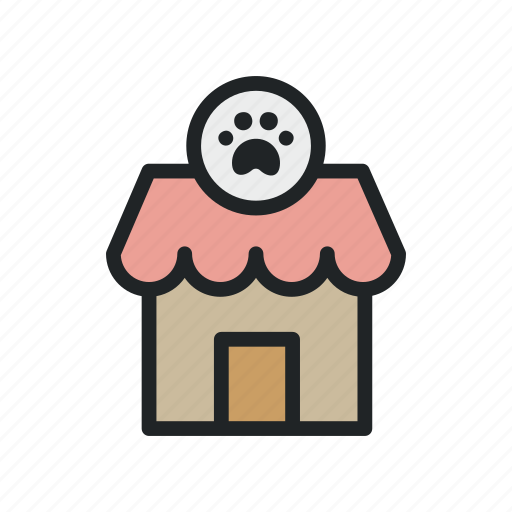 Building, paw, pet, shop, store, zoo icon - Download on Iconfinder
