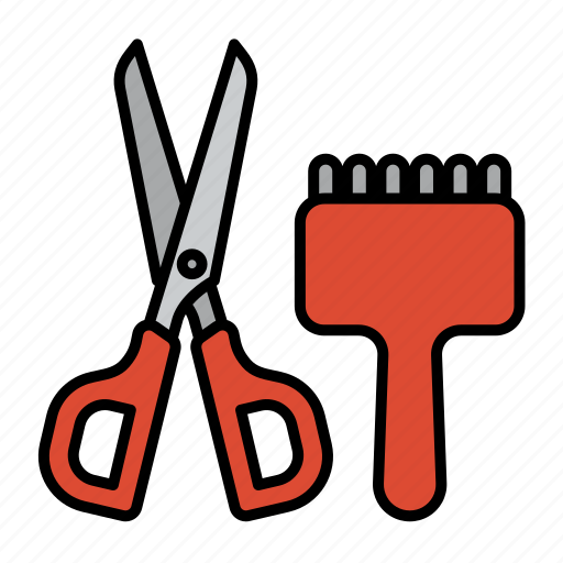 Grooming, dog, hair, pet, scissors, brush, beauty icon - Download on Iconfinder