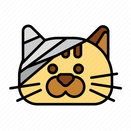 Bandage, cat, injury, pain, swathe, pet, veterinary icon - Download on Iconfinder