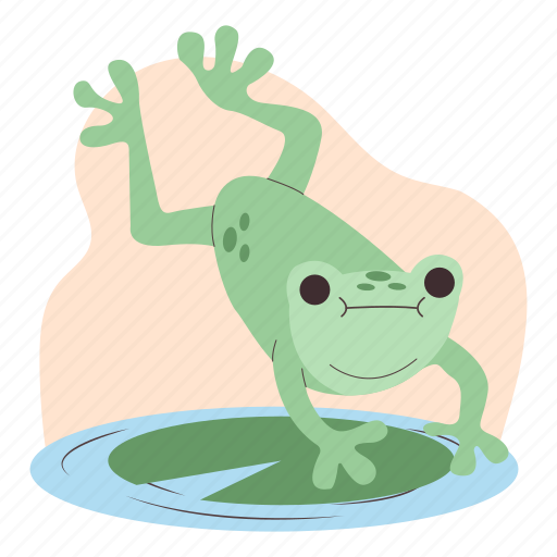 Jumping, frog illustration - Download on Iconfinder