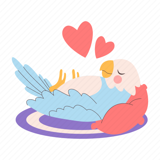 Sleeping, parrot illustration - Download on Iconfinder