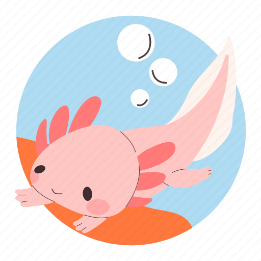 Swimming, axolotl illustration - Download on Iconfinder