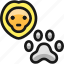 lion, footprint 