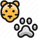 tiger, footprint