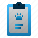 animal, clipboard, note, pet, report, veterinary