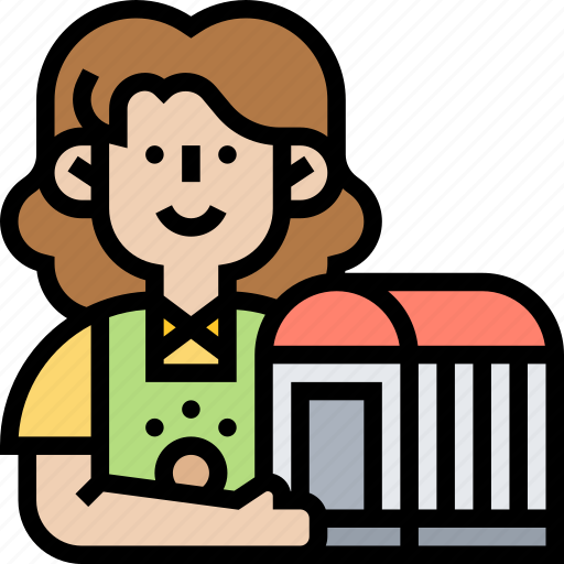 Storekeeper, pet, care, grooming, business icon - Download on Iconfinder
