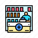 pharmacy, counter, pharmacist, medicine, retail, drugstore