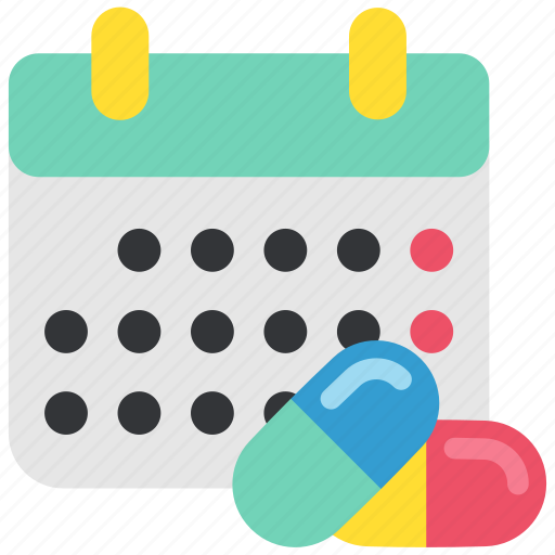 Calendar, month, pharmacy, pills, plan, tablets, treatment regimen icon - Download on Iconfinder
