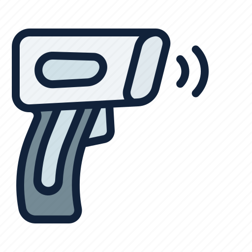 Thermometer, infrared, coronavirus, fluthermometer, gun icon - Download on Iconfinder