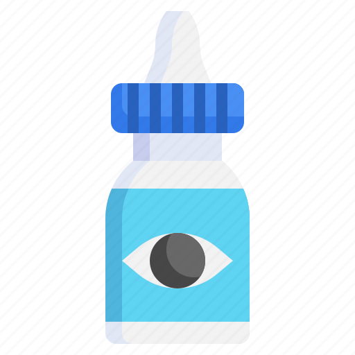 Eye, drop, healthcare, medical, allergy, medication, dropper icon - Download on Iconfinder