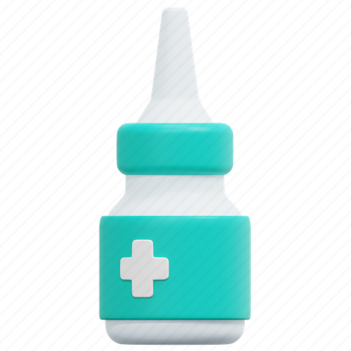 Nasal, spray, nose, drugs, pharmacy, healthcare, medicine 3D illustration - Download on Iconfinder