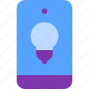bulb, idea, innovation, light, phone