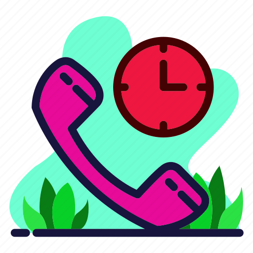 Call, communication, duration, phone, smartphone, time icon - Download on Iconfinder