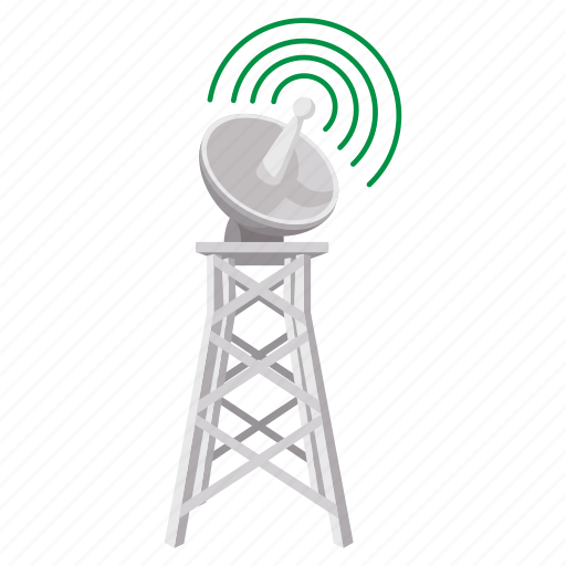 Antenna, cartoon, communication, network, tower, wave, wireless icon - Download on Iconfinder