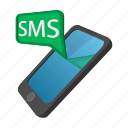 bubble, cartoon, communication, message, phone, smartphone, sms