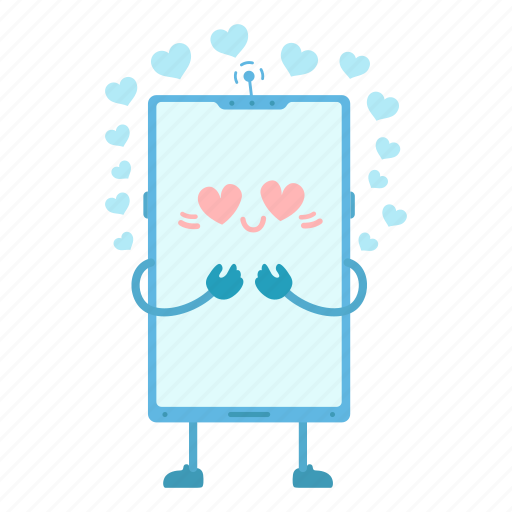 Phone, character, smartphone, favourite, love, date, heart icon - Download on Iconfinder