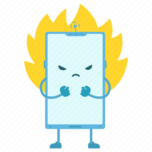 Phone, smartphone, flame, evil, unkind, error, fire icon - Download on Iconfinder